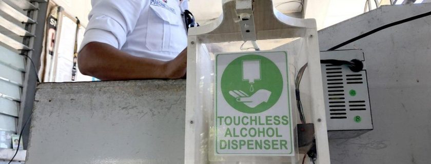 NWU deploys “contactless” automated alcohol dispenser