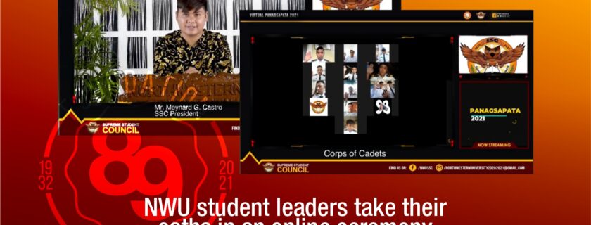 NWU student leaders take their oaths in an online ceremony