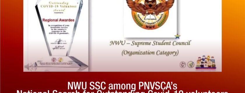 NWU SSC among PNVSCA’s National Search for Outstanding Covid-19 volunteers (SOCV) awardees