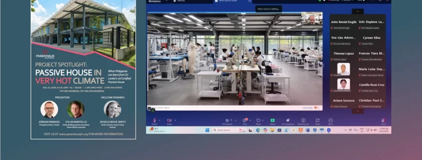 Faculty and students from Northwestern University participate in the inaugural webinar of Passivhaus Philippines focused on sustainable construction